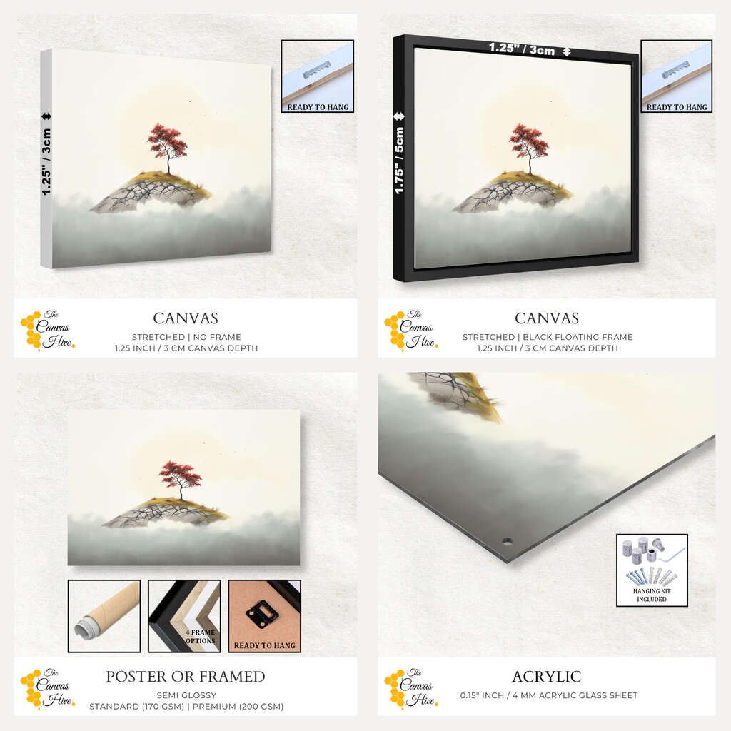 Above the Mist | Minimalist Wall Art Prints - The Canvas Hive