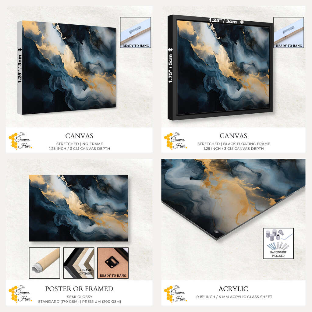 Abstract Fluid Art in Gray | Abstract Wall Art Prints - The Canvas Hive