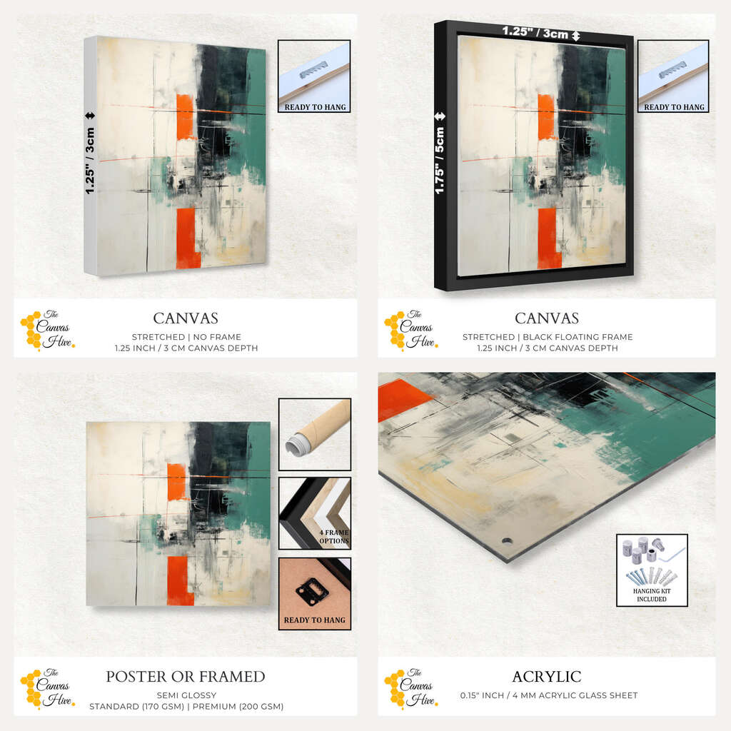 Abstract Intersecting Lines | Abstract Wall Art Prints - The Canvas Hive