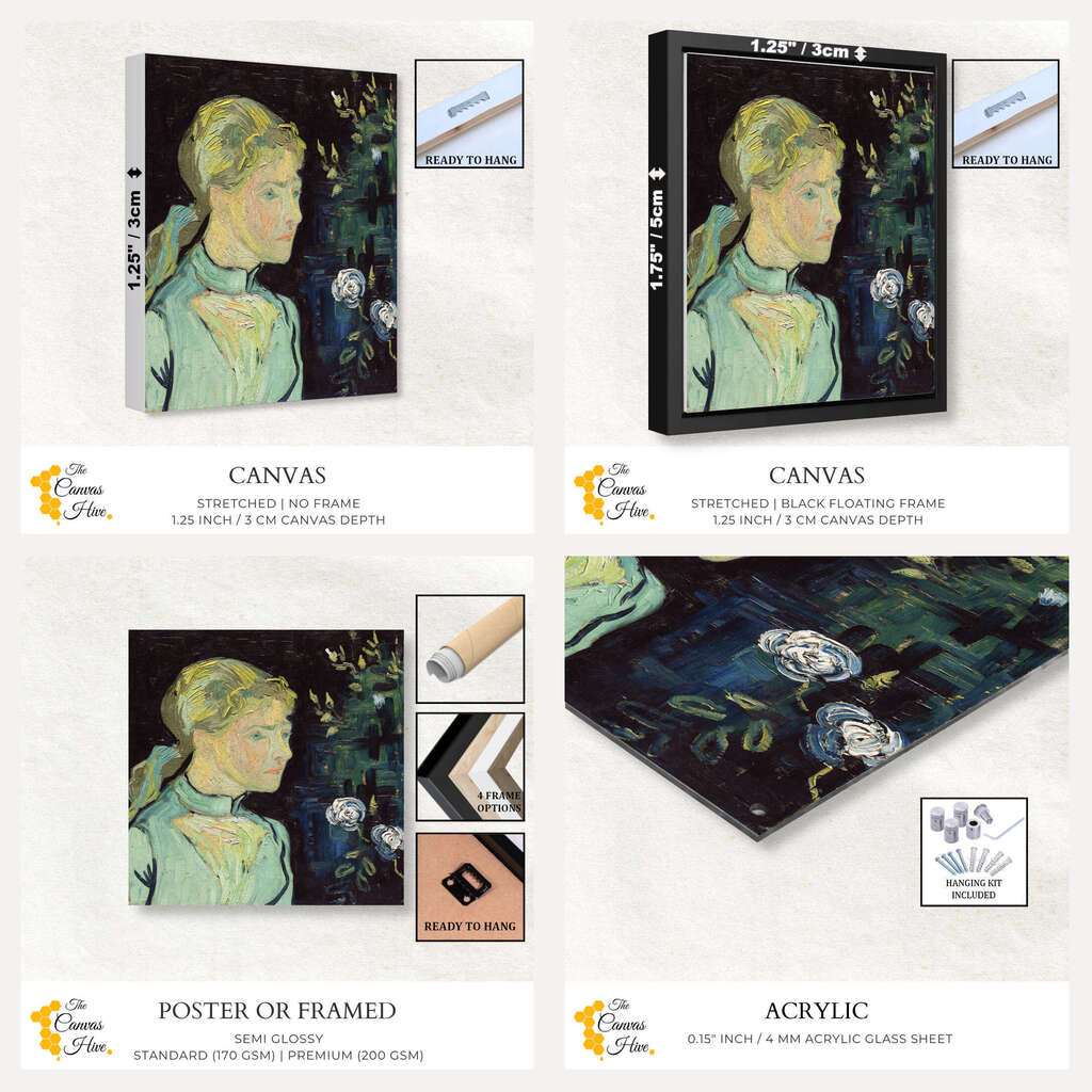 Adeline Ravoux by Vincent Van Gogh | Vincent Van Gogh Wall Art Prints - The Canvas Hive