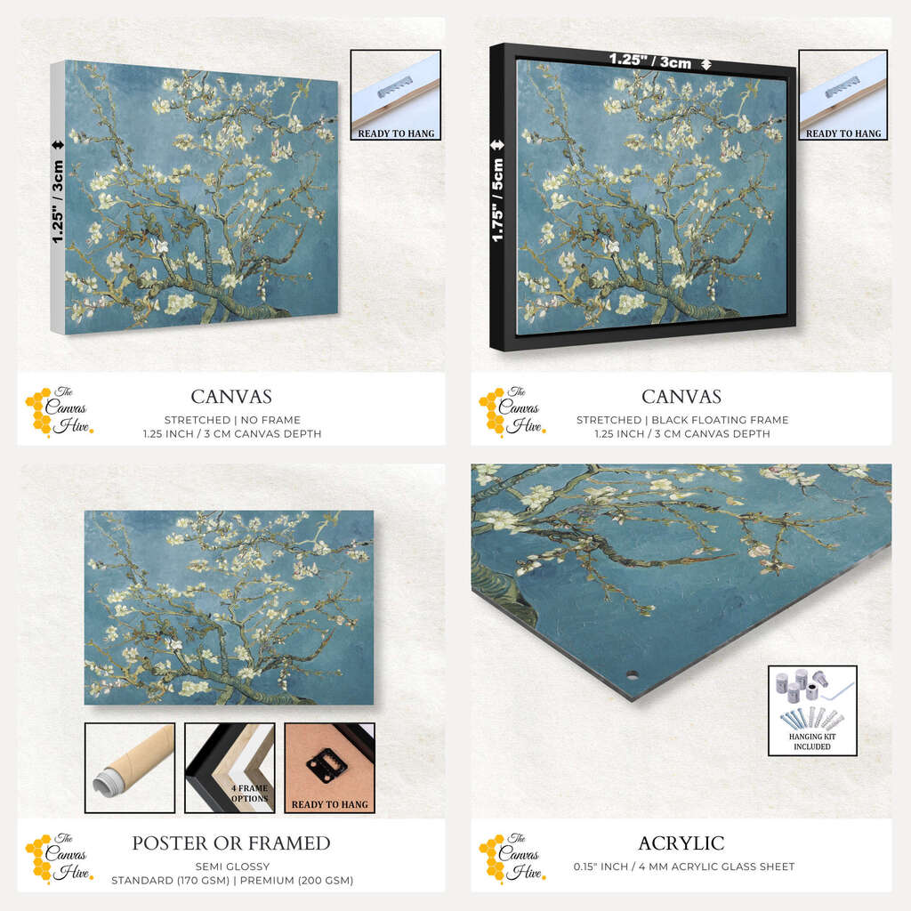 Almond blossom by Vincent Van Gogh | Vincent Van Gogh Wall Art Prints - The Canvas Hive