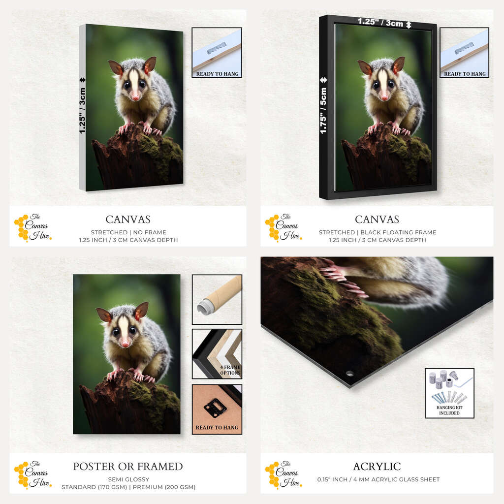 Australian Native Animal Possum | Australiana Wall Art Prints - The Canvas Hive