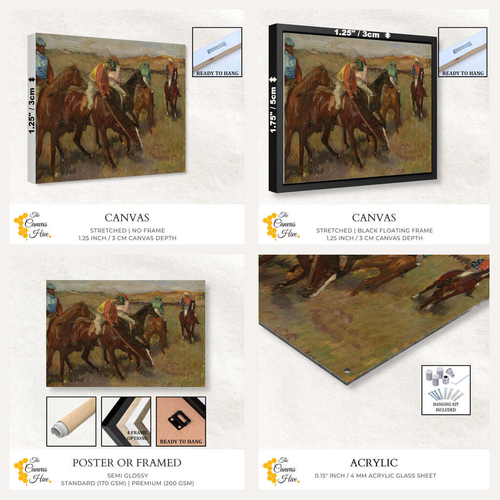 Before the Race by Edgar Degas | Edgar Degas Wall Art Prints - The Canvas Hive