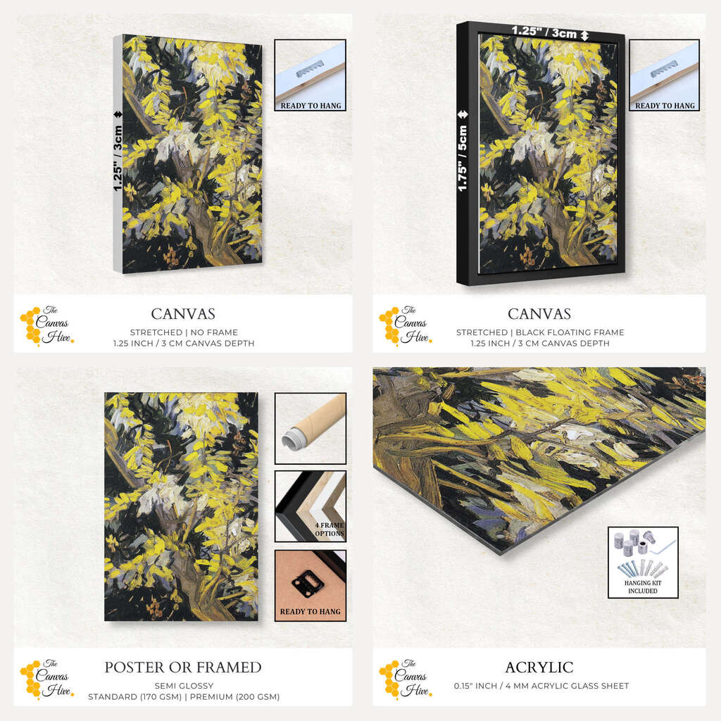 Blossoming Acacia Branches by Vincent Van Gogh | Vincent Van Gogh Wall Art Prints - The Canvas Hive