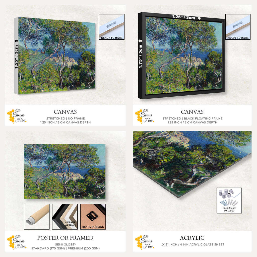 Bordighera by Claude Monet | Claude Monet Wall Art Prints - The Canvas Hive