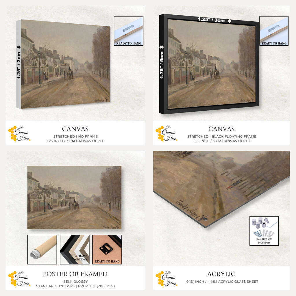Boulevard Heloise by Claude Monet | Claude Monet Wall Art Prints - The Canvas Hive