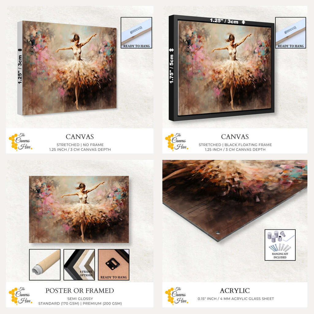 Contemporary Ballet Dancer | Abstract Wall Art Prints - The Canvas Hive