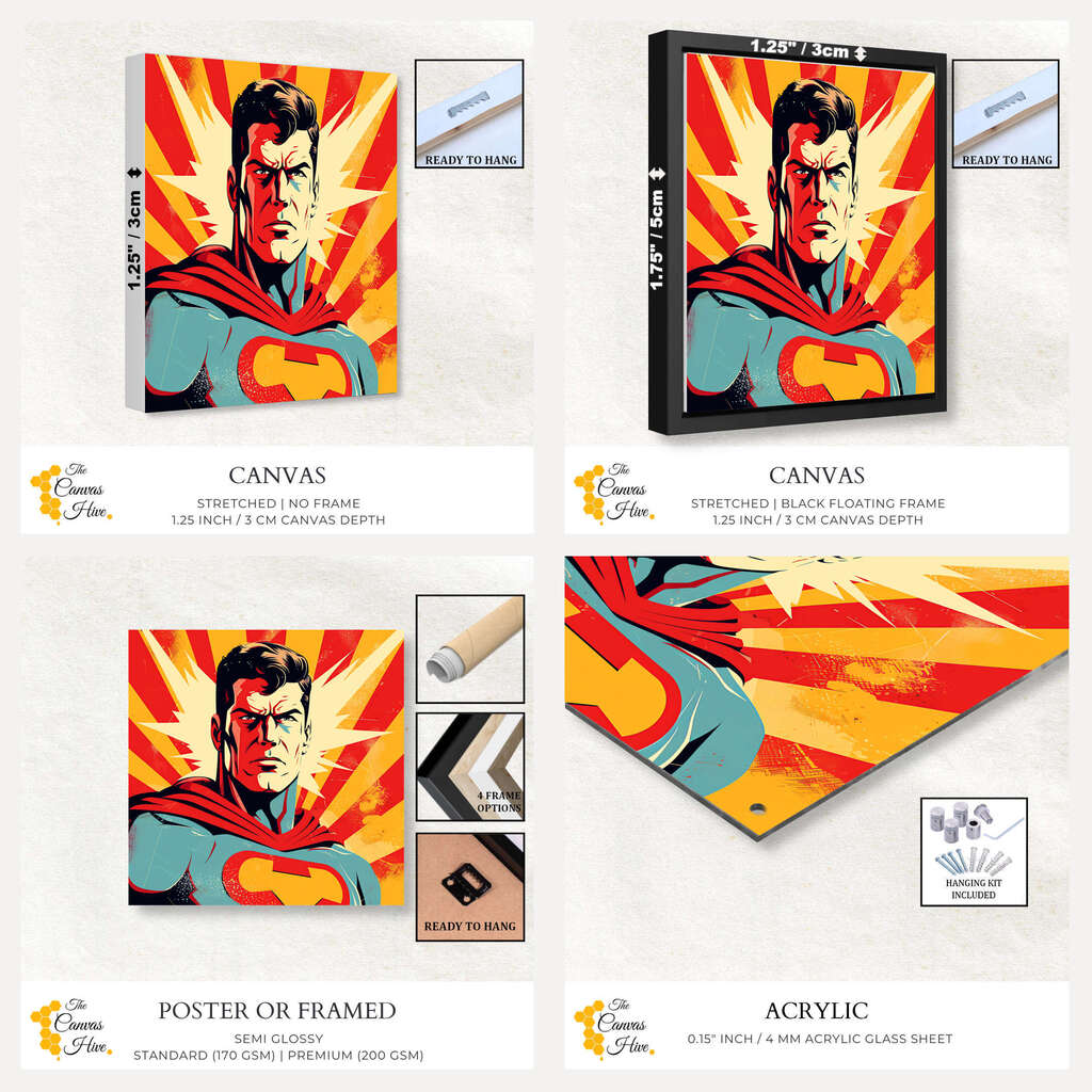 Dynamic Heroics | Pop Art Wall Art Prints - The Canvas Hive