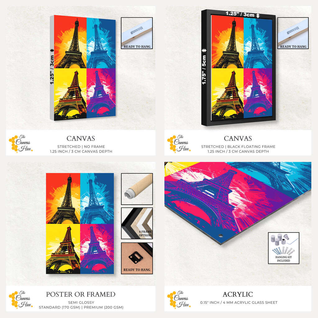 Eiffel Tower Collective | Pop Art Wall Art Prints - The Canvas Hive