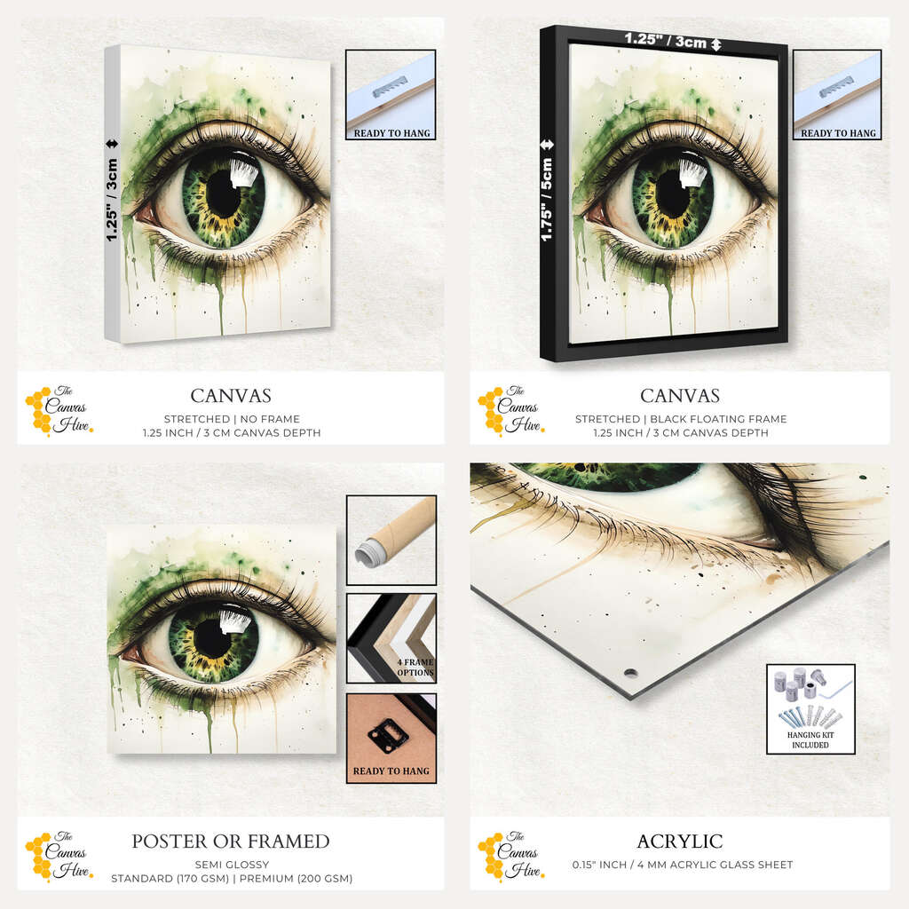 Emerald Vision | Minimalist Wall Art Prints - The Canvas Hive