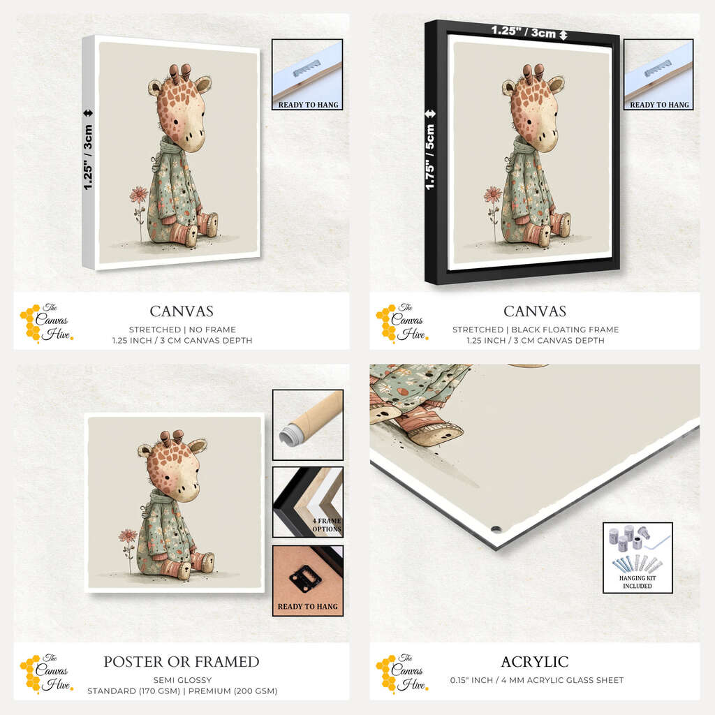 Enchanted Giraffe | Nursery Wall Art Prints - The Canvas Hive