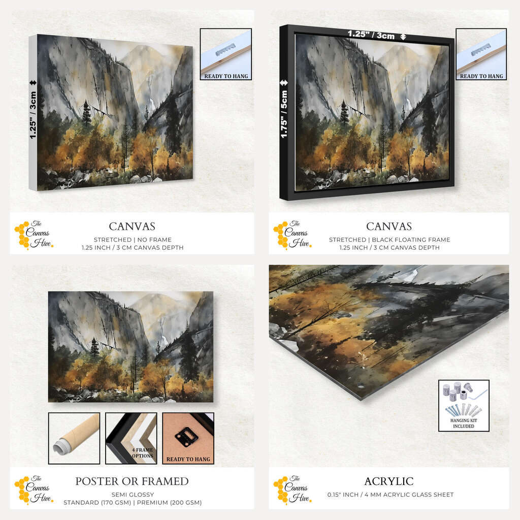 Enchanting Mist Yosemite | Destinations Wall Art Prints - The Canvas Hive