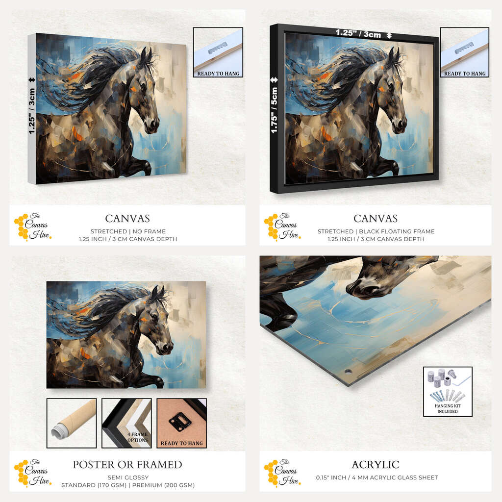 Equestrian Horse in Motion | Animals Wall Art Prints - The Canvas Hive