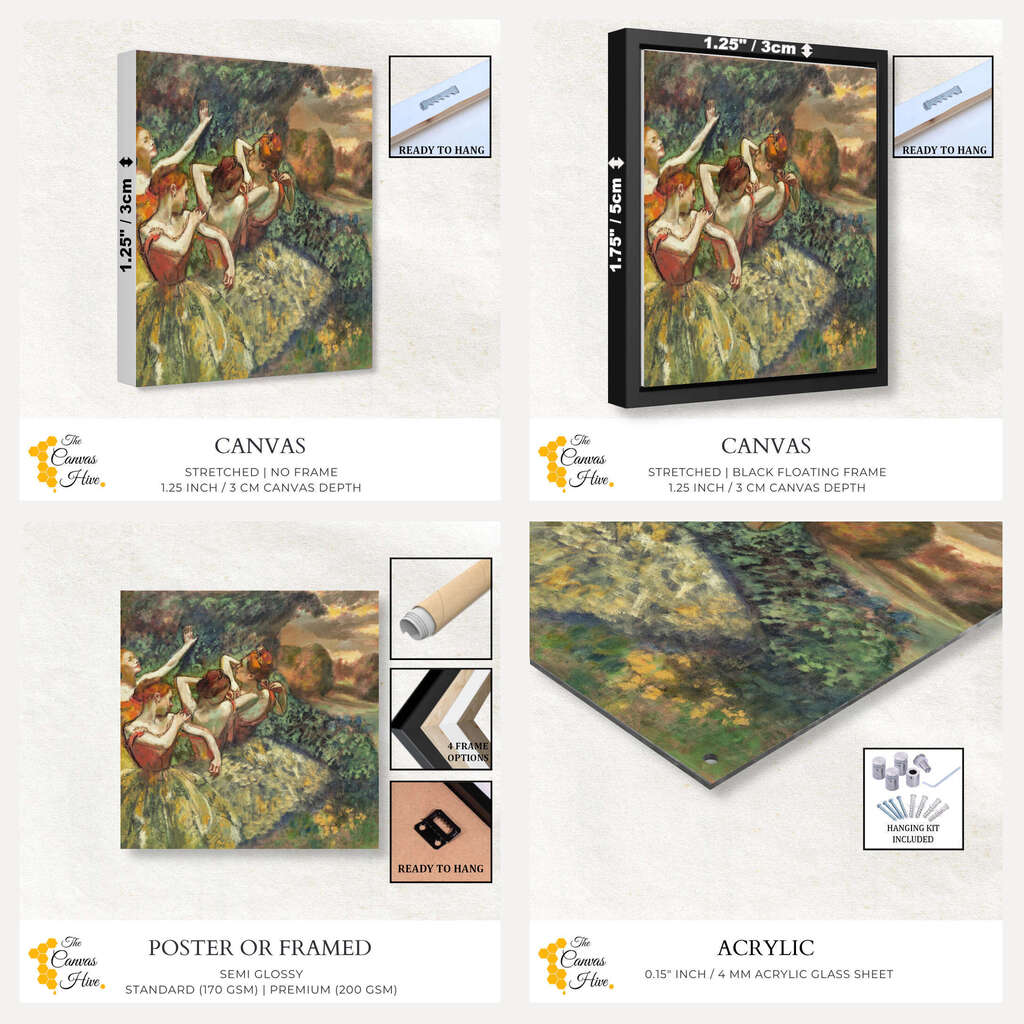 Four Dancers by Edgar Degas | Edgar Degas Wall Art Prints - The Canvas Hive