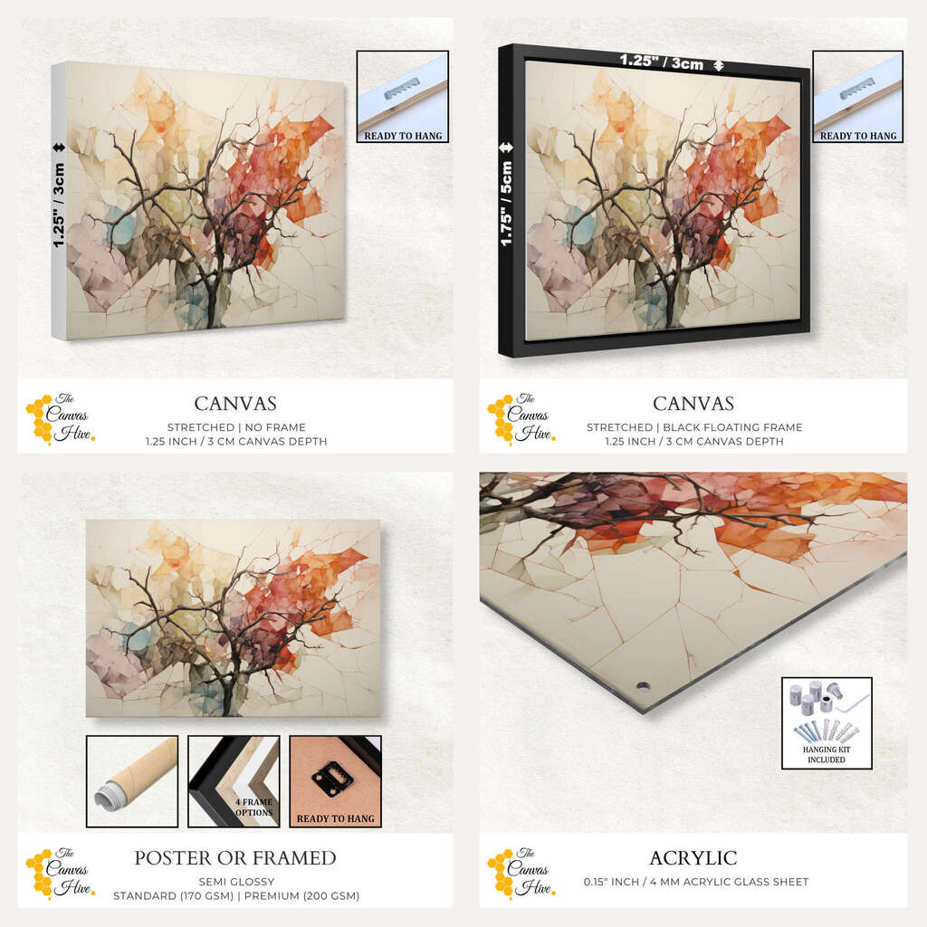 Fractured Tranquility Tree | Nature Wall Art Prints - The Canvas Hive