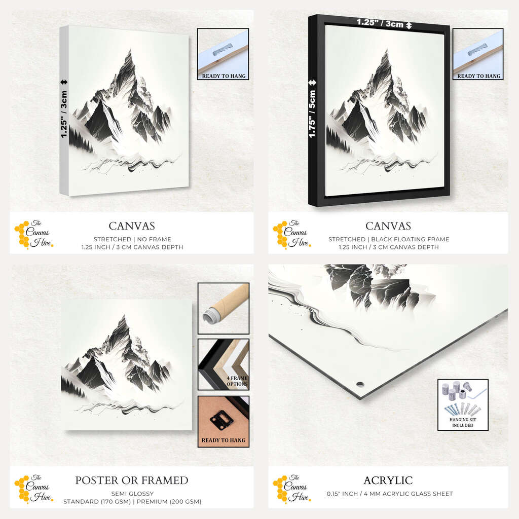 Frosted Peaks | Abstract Wall Art Prints - The Canvas Hive
