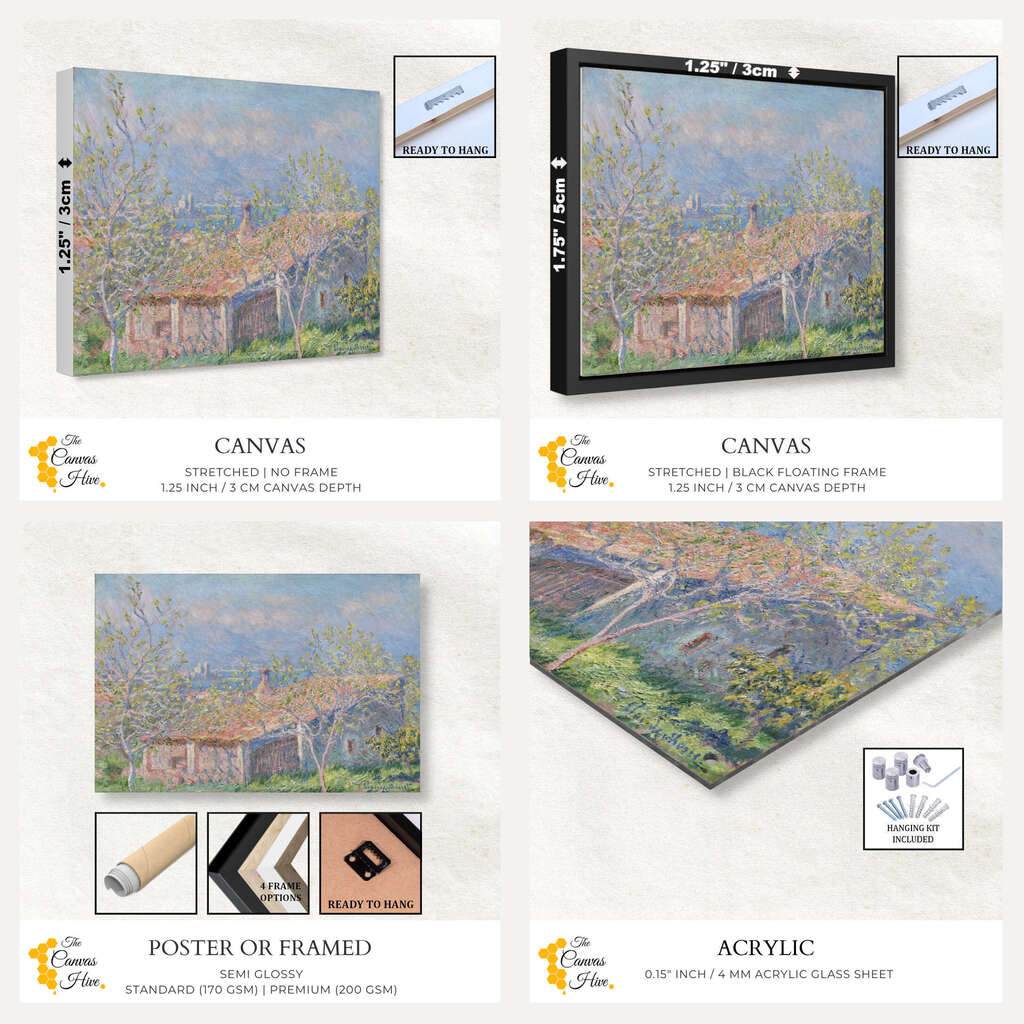 Gardener's House at Antibes by Claude Monet | Claude Monet Wall Art Prints - The Canvas Hive