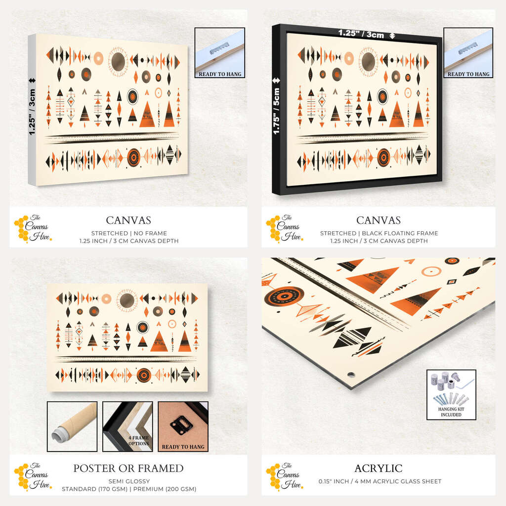 Geometric Boho | Minimalist Wall Art Prints - The Canvas Hive