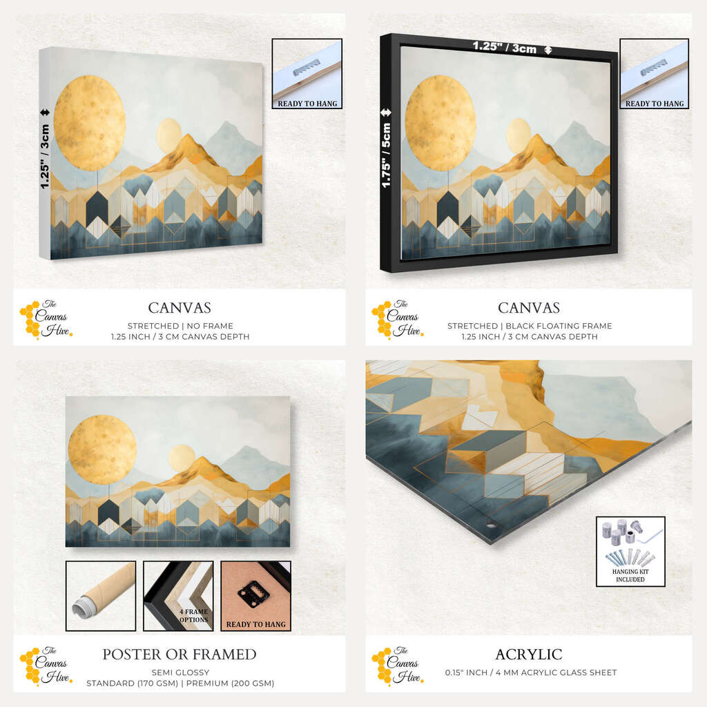 Geomorphic Harmony of Natural Elements | Nature Wall Art Prints - The Canvas Hive