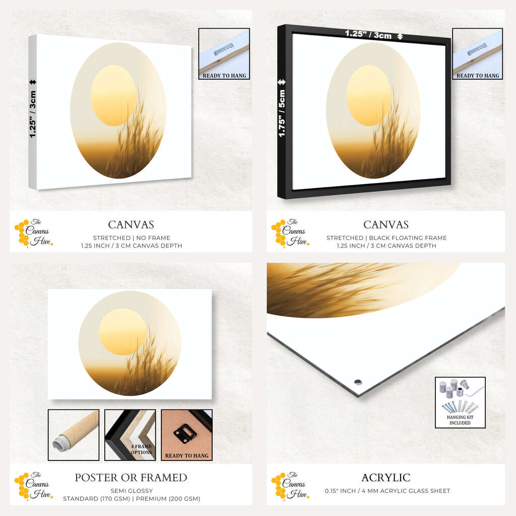 Golden Breeze | Minimalist Wall Art Prints - The Canvas Hive