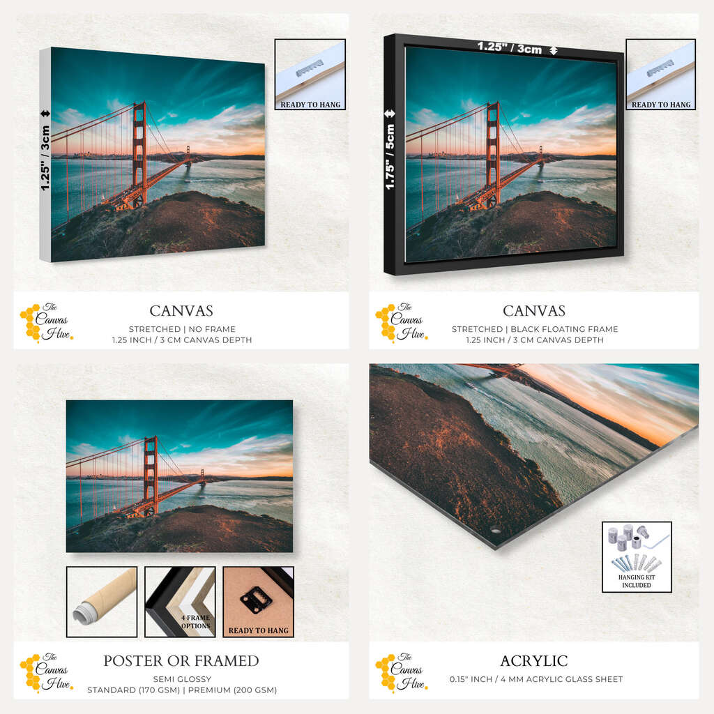 Golden Gate Bridge | Destinations Wall Art Prints - The Canvas Hive