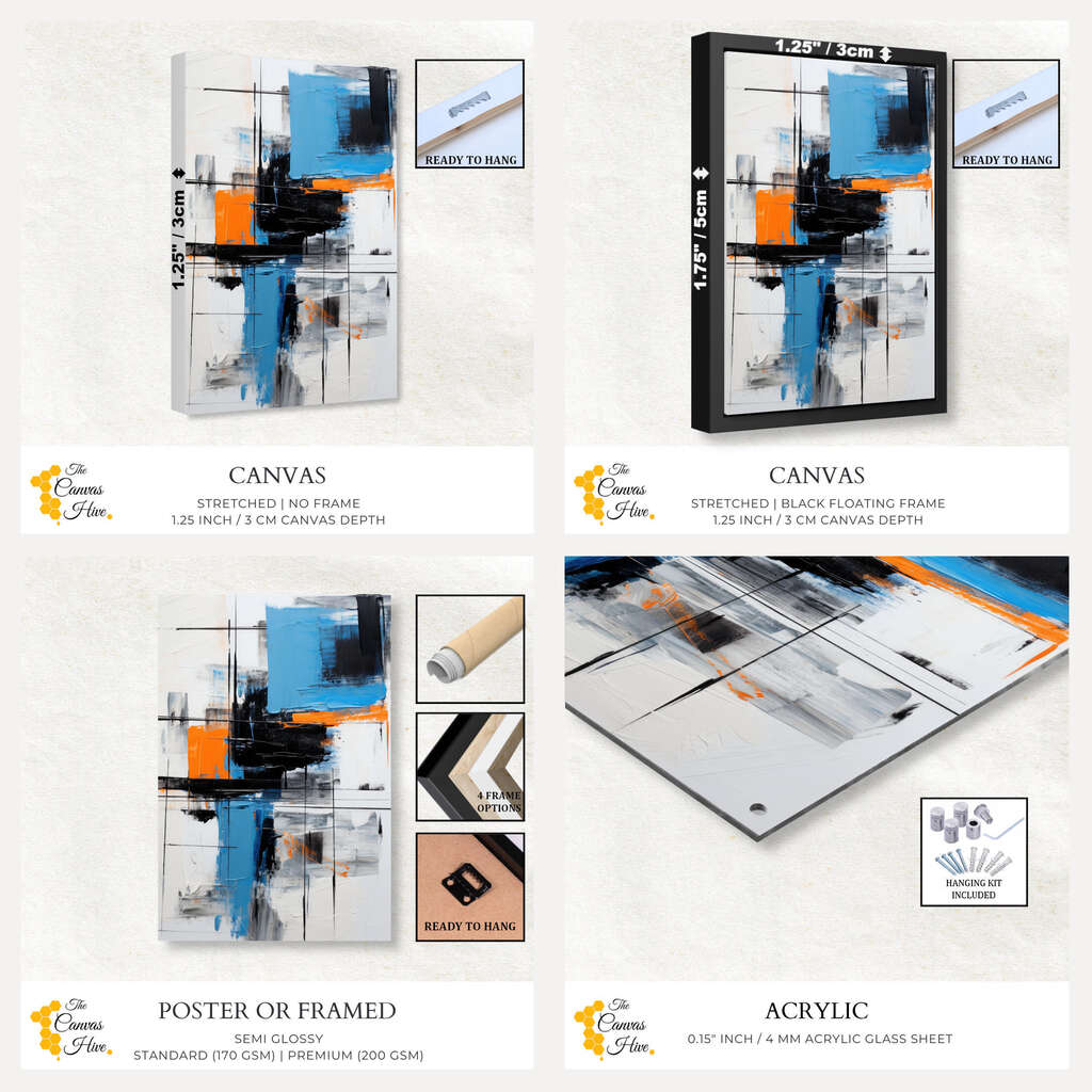 Harmony in Contrast | Abstract Wall Art Prints - The Canvas Hive