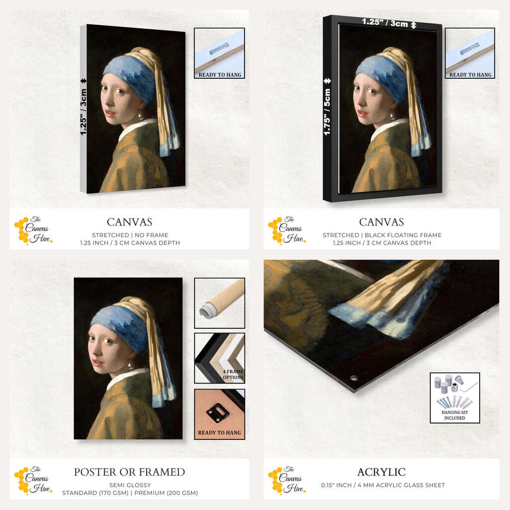 Johannes Vermeer's Girl with a Pearl Earring | Famous Paintings Wall Art Prints - The Canvas Hive
