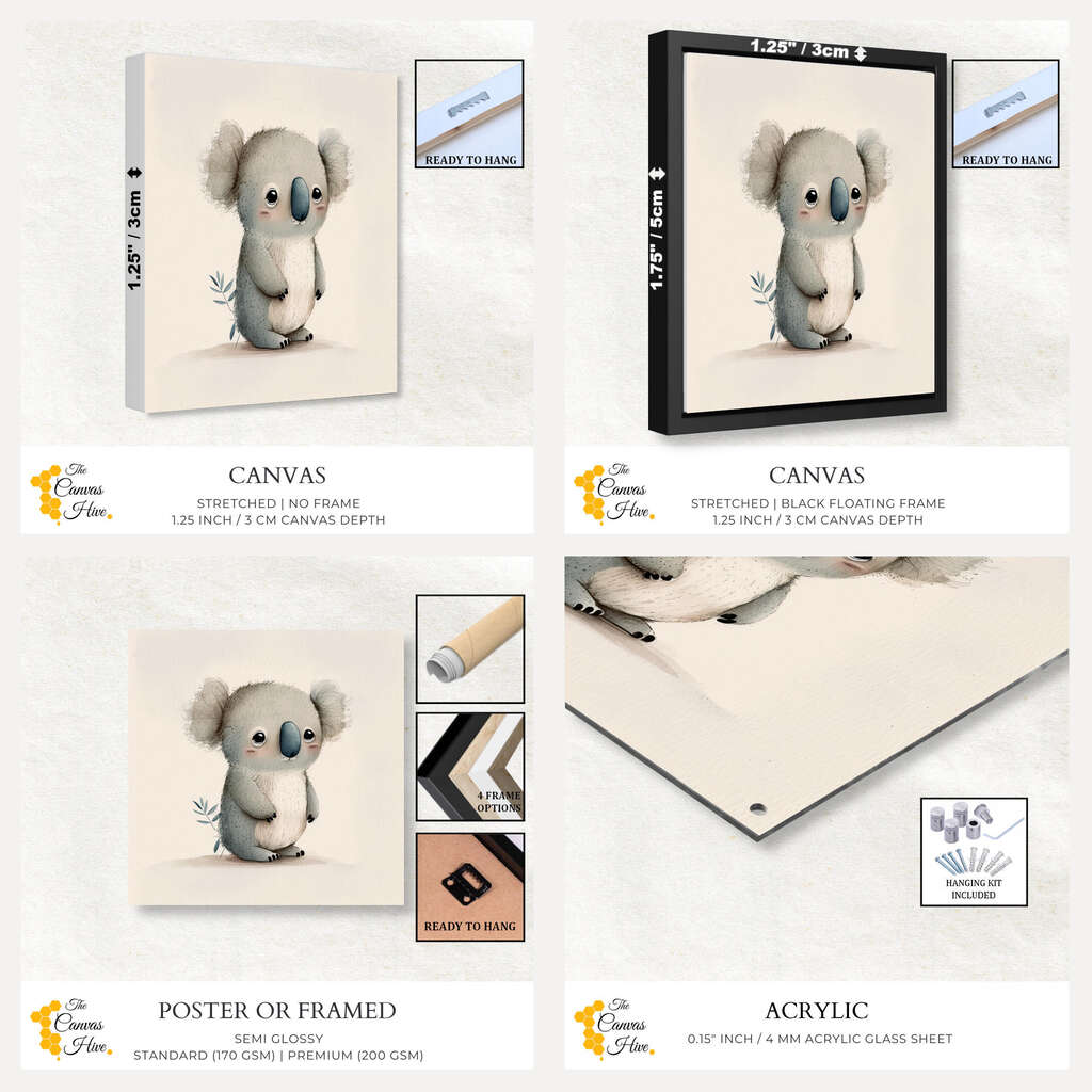 Koala's Tender Soul | Nursery Wall Art Prints - The Canvas Hive