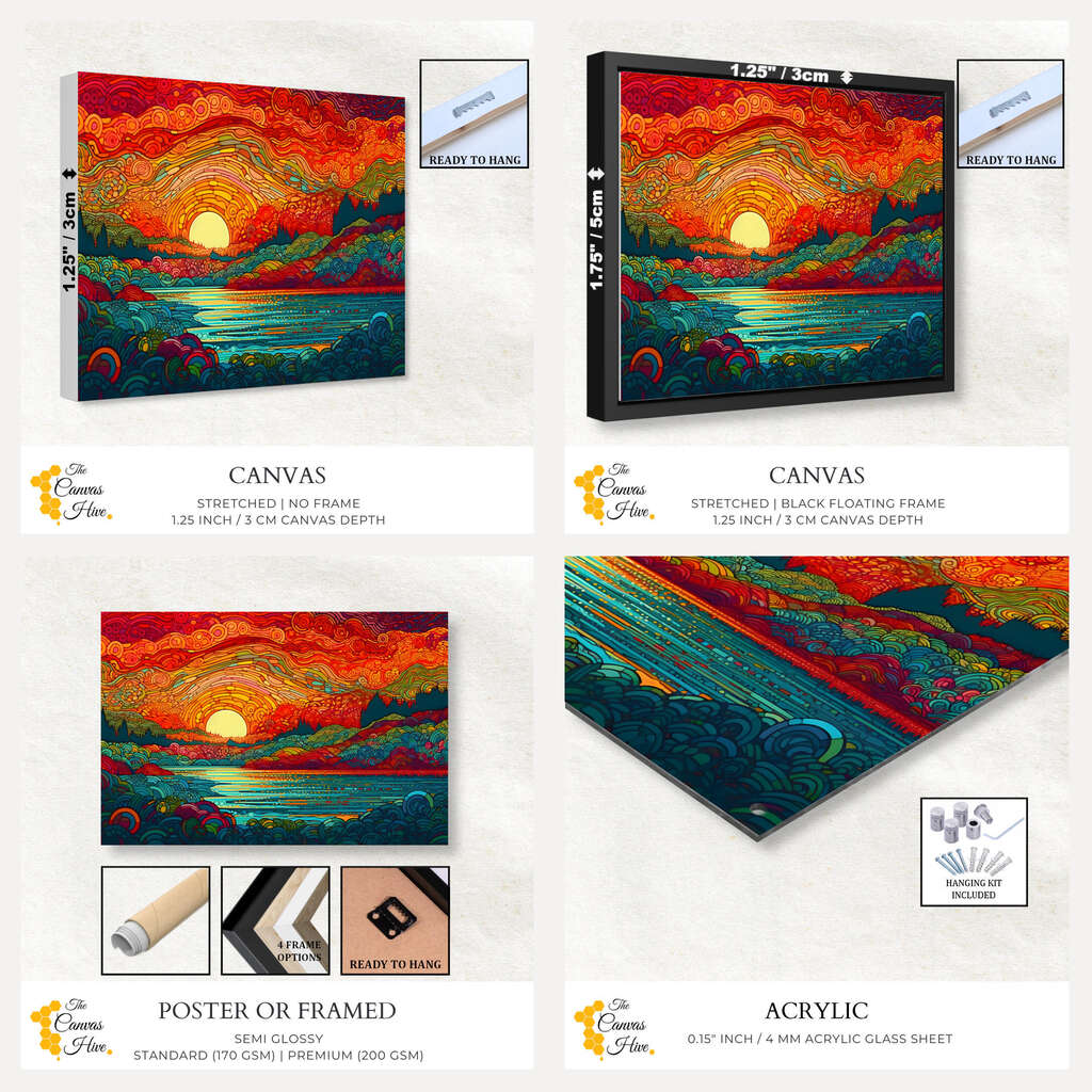 Luminous Horizons Sun | Nature Wall Art Prints - The Canvas Hive