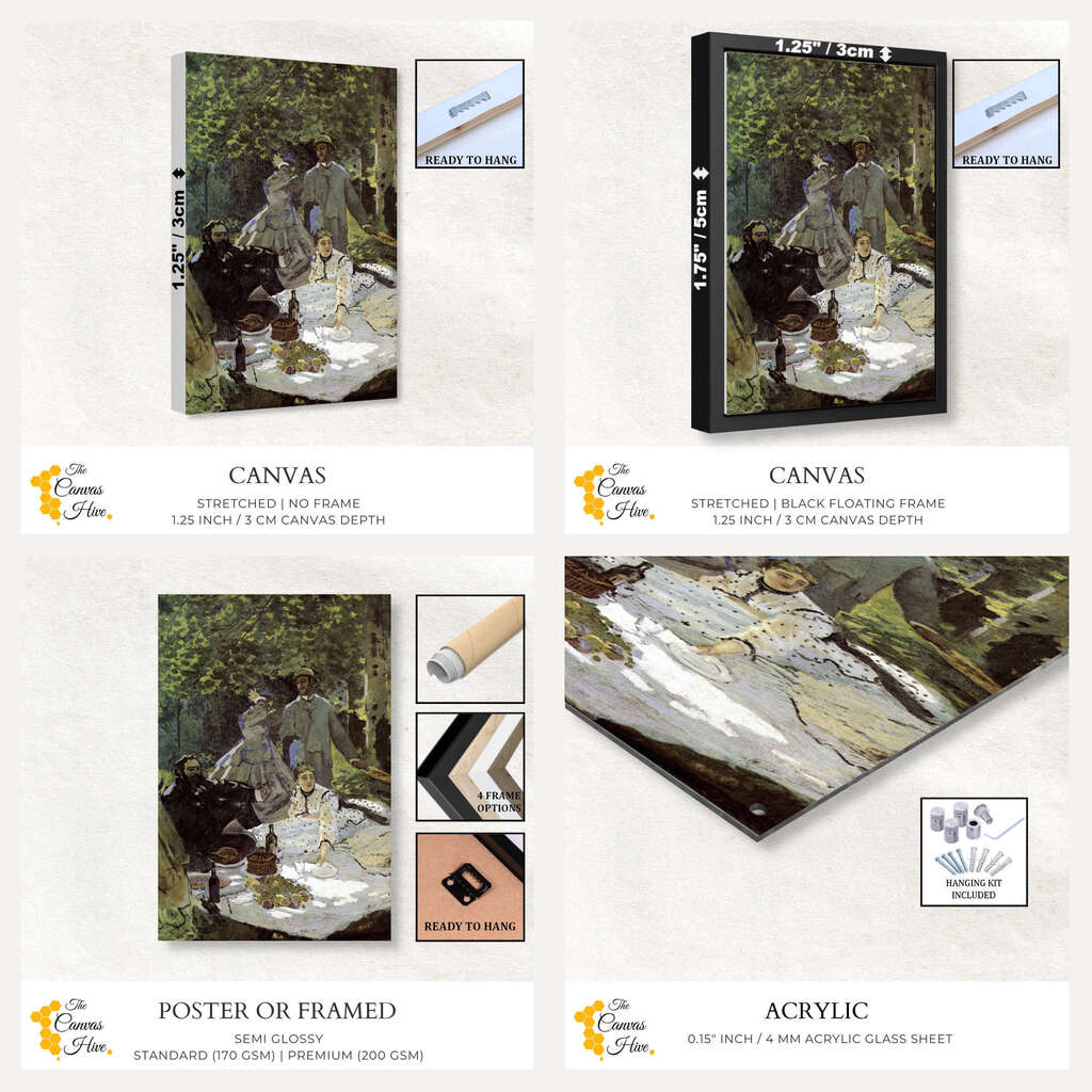 Luncheon on the Grass by Claude Monet | Claude Monet Wall Art Prints - The Canvas Hive