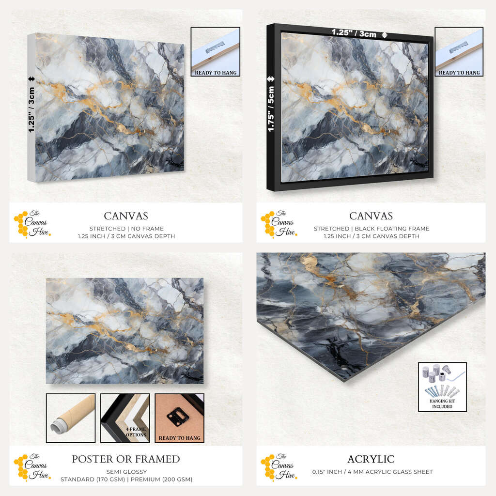 Marble Glow | Abstract Wall Art Prints - The Canvas Hive