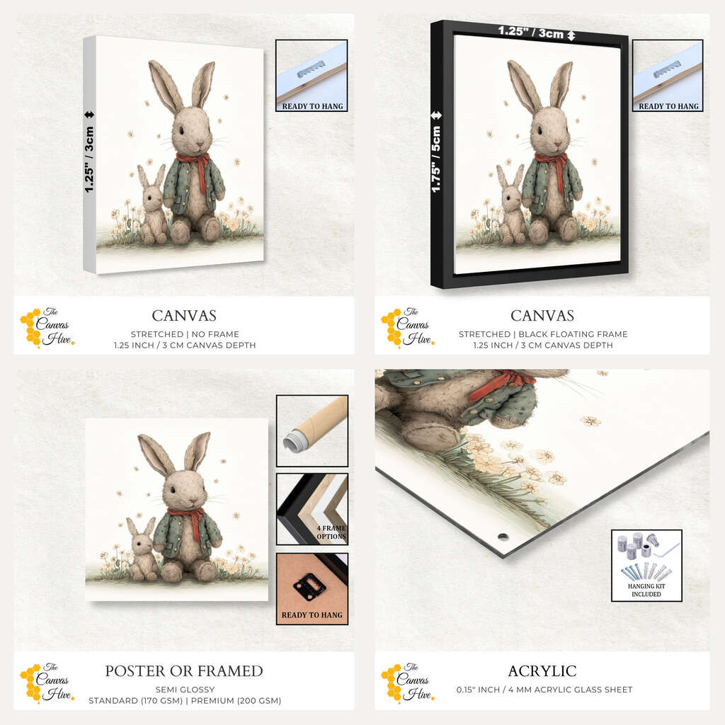 Plaid Pals | Nursery Wall Art Prints - The Canvas Hive