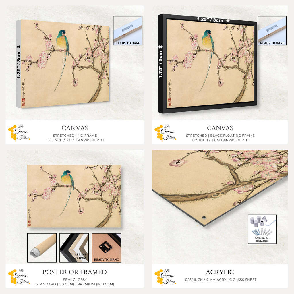 Plum Blossoms by Zhang Ruoai | Famous Paintings Wall Art Prints - The Canvas Hive