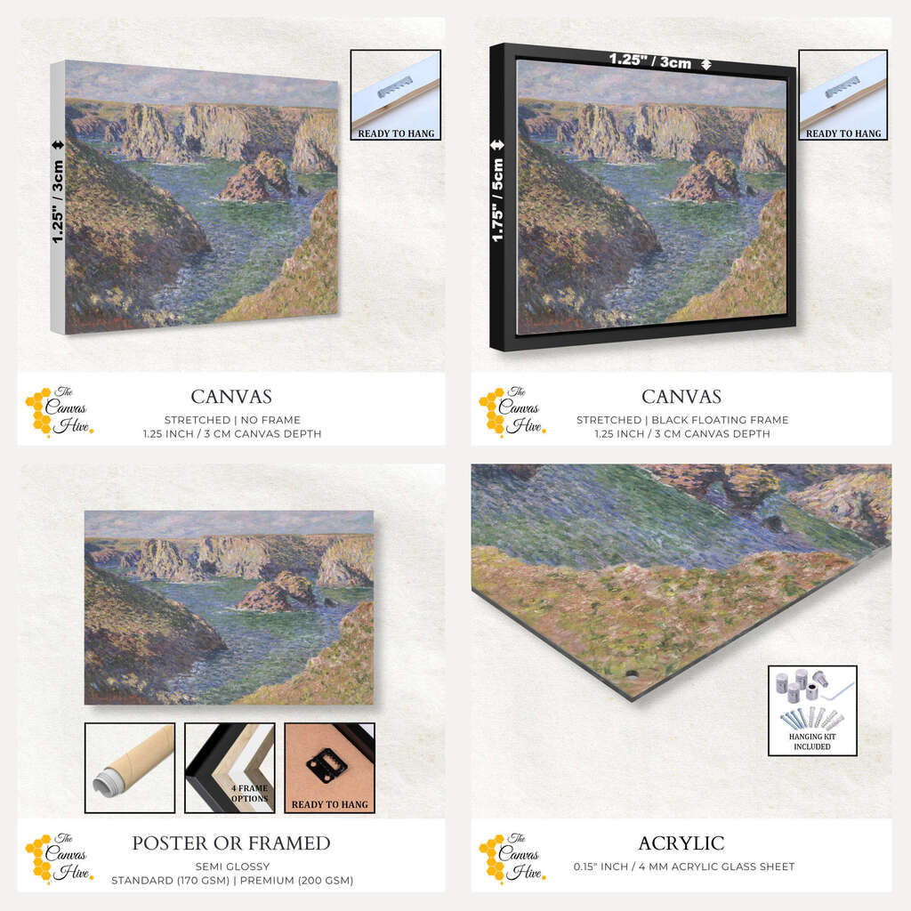 Port-Domois Belle-Isle by Claude Monet | Claude Monet Wall Art Prints - The Canvas Hive