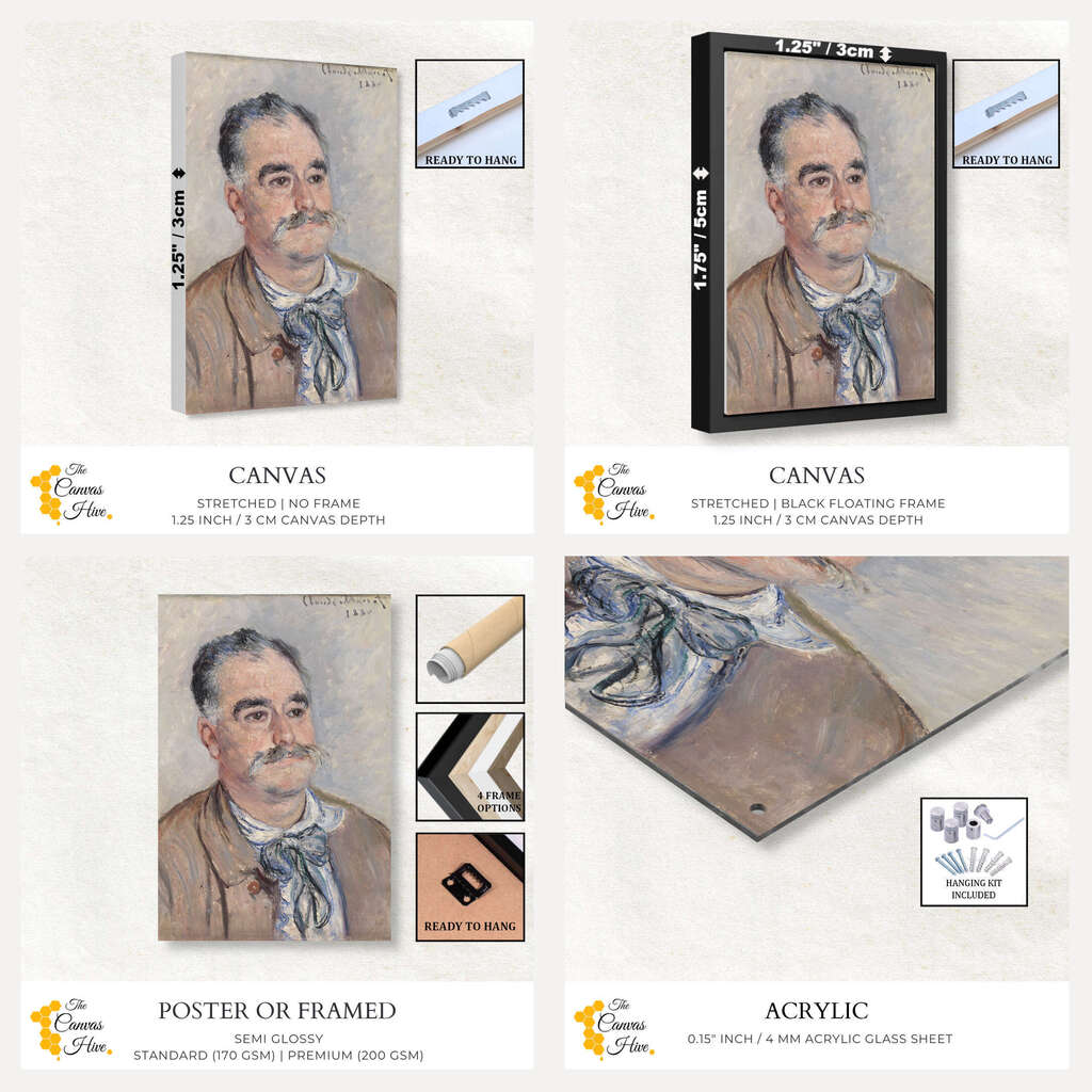 Portrait of Monsieur Coquette by Claude Monet | Claude Monet Wall Art Prints - The Canvas Hive