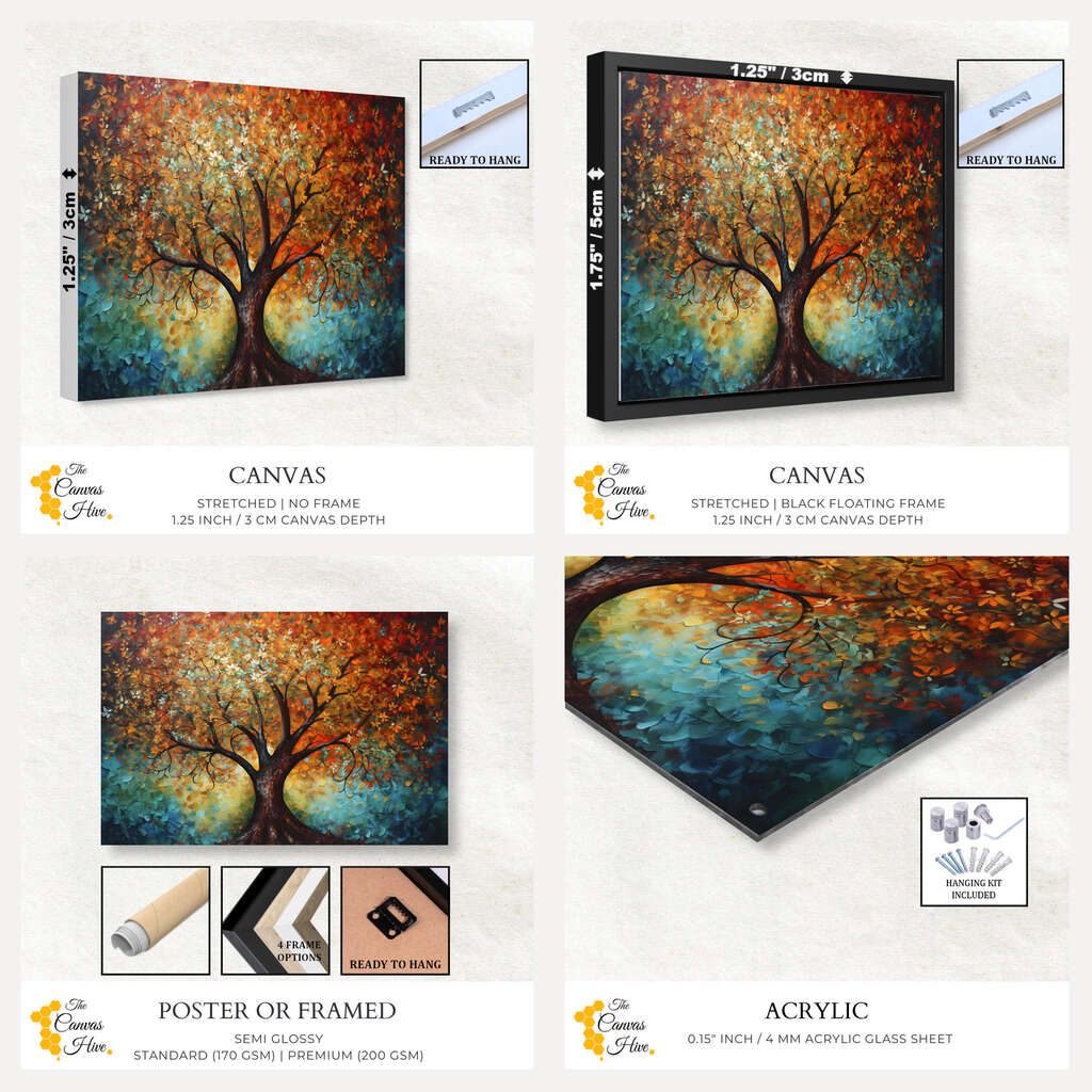 Radiant Leaves | Abstract Wall Art Prints - The Canvas Hive