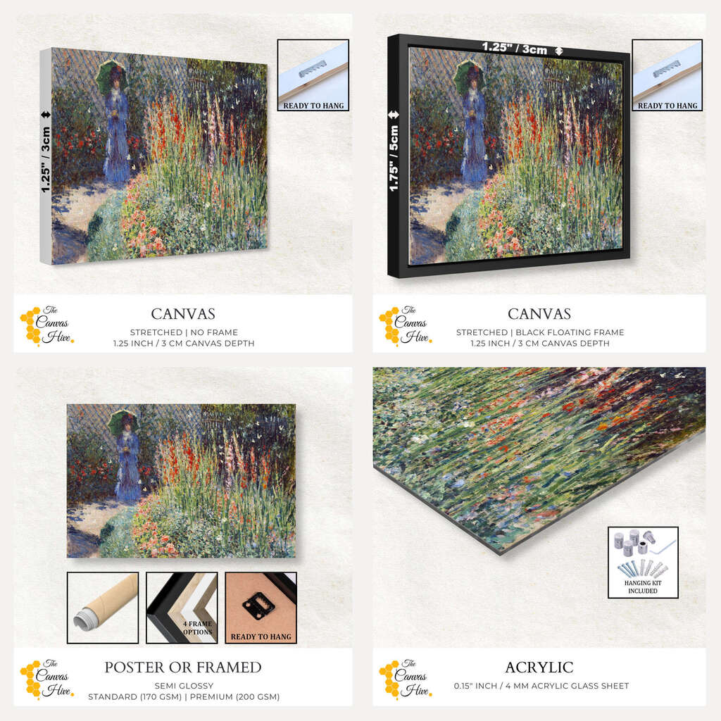 Rounded Flower Bed by Claude Monet | Claude Monet Wall Art Prints - The Canvas Hive