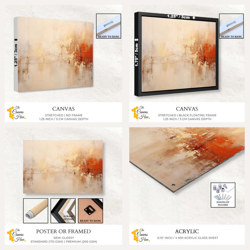 Rustic Composition | Abstract Wall Art Prints - The Canvas Hive