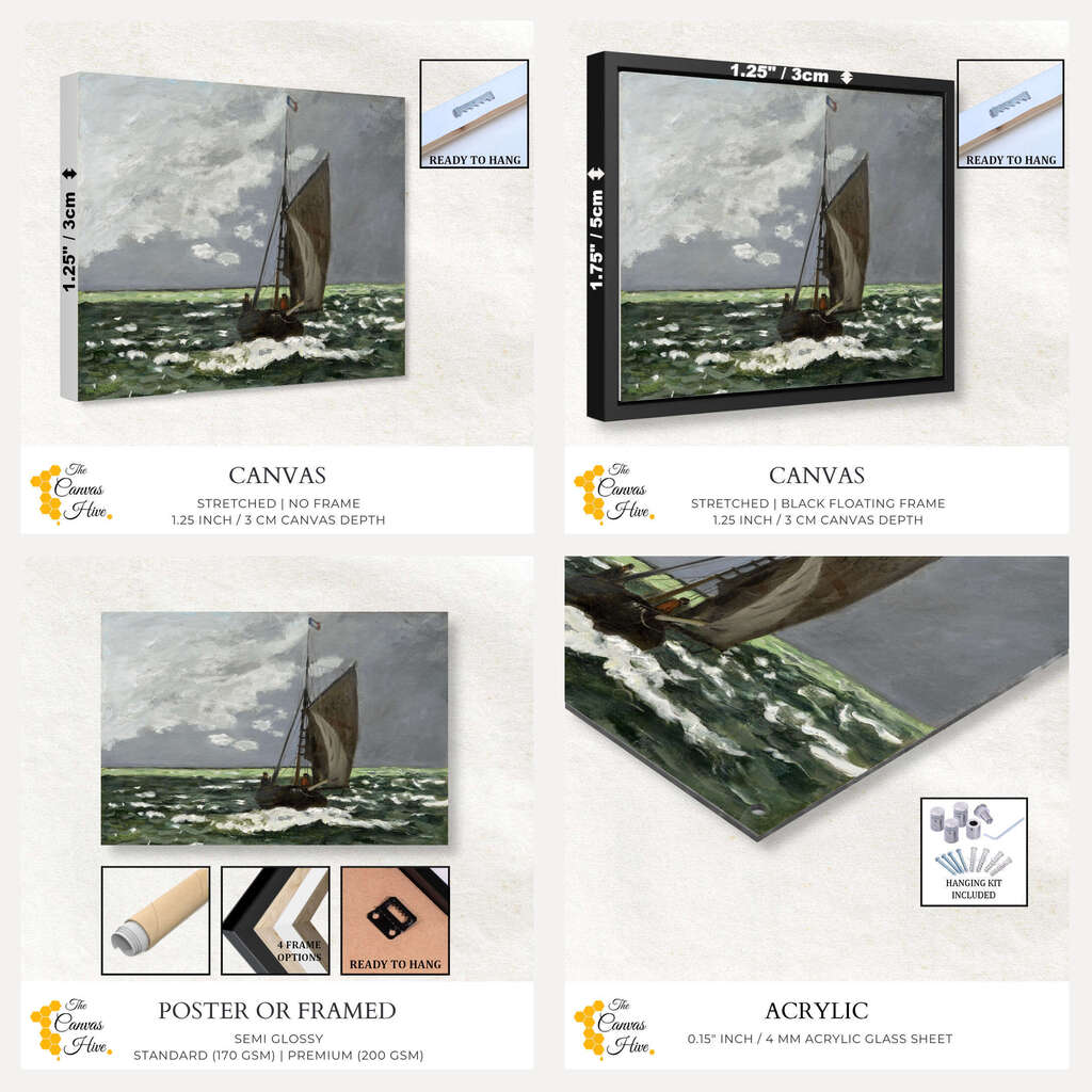 Seascape by Claude Monet| Claude Monet Wall Art Prints - The Canvas Hive