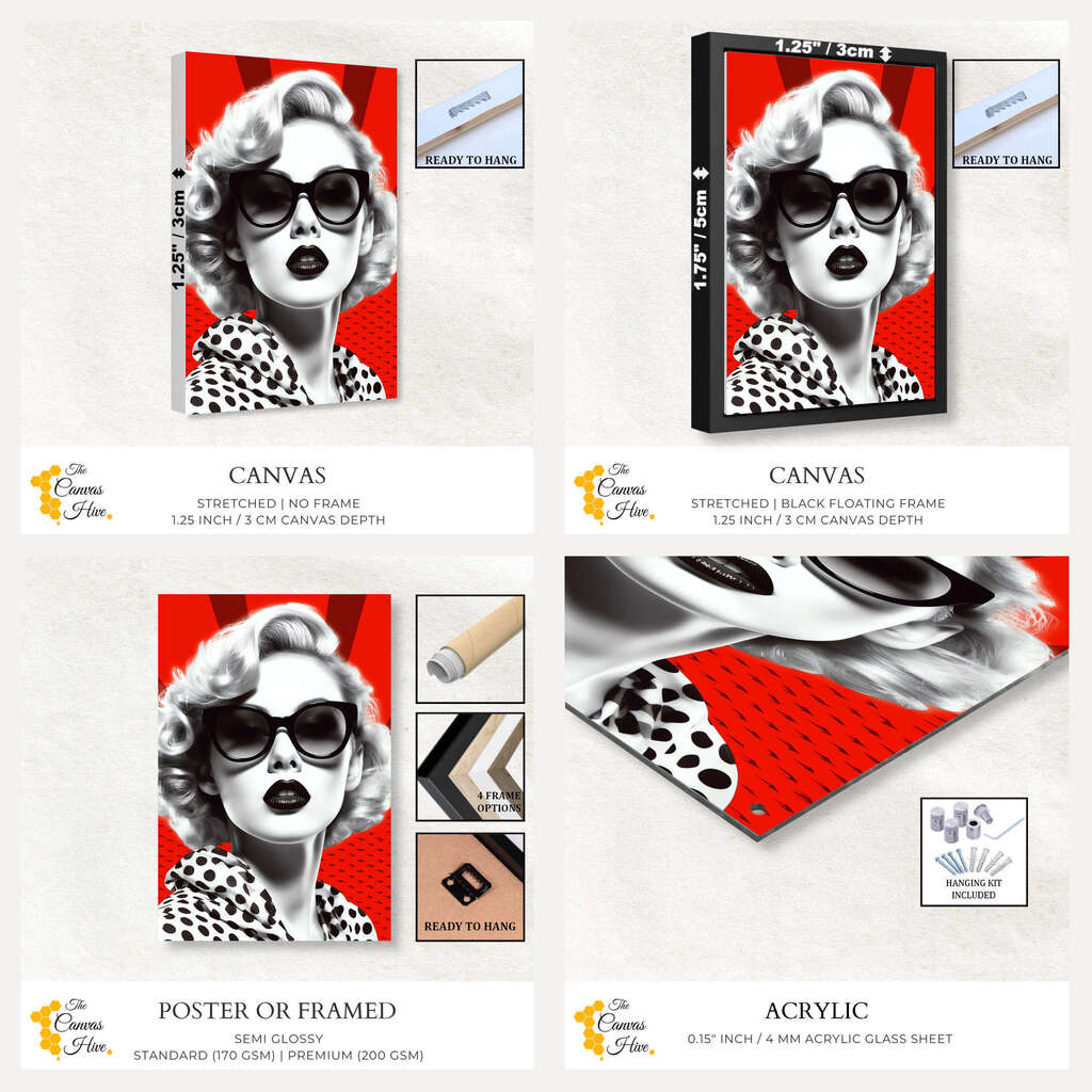 Shades of Rouge | Pop Art Wall Art Prints - The Canvas Hive