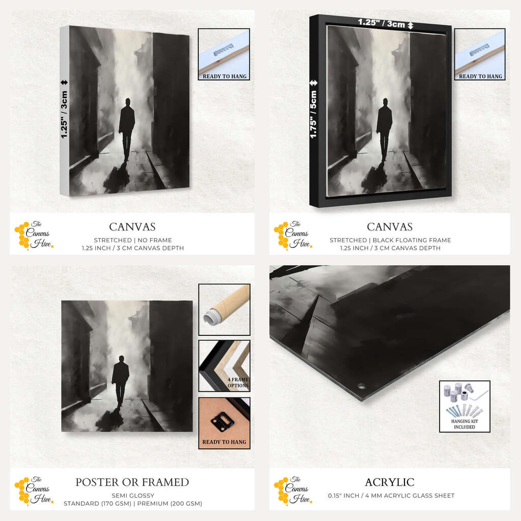 Silent Shadows | Minimalist Wall Art Prints - The Canvas Hive