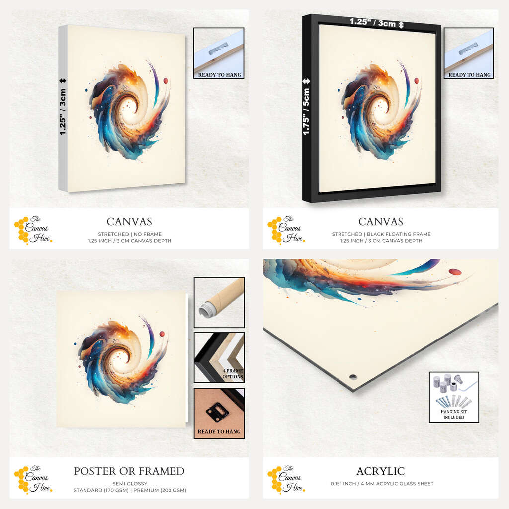 Spiralling Colour | Abstract Wall Art Prints - The Canvas Hive