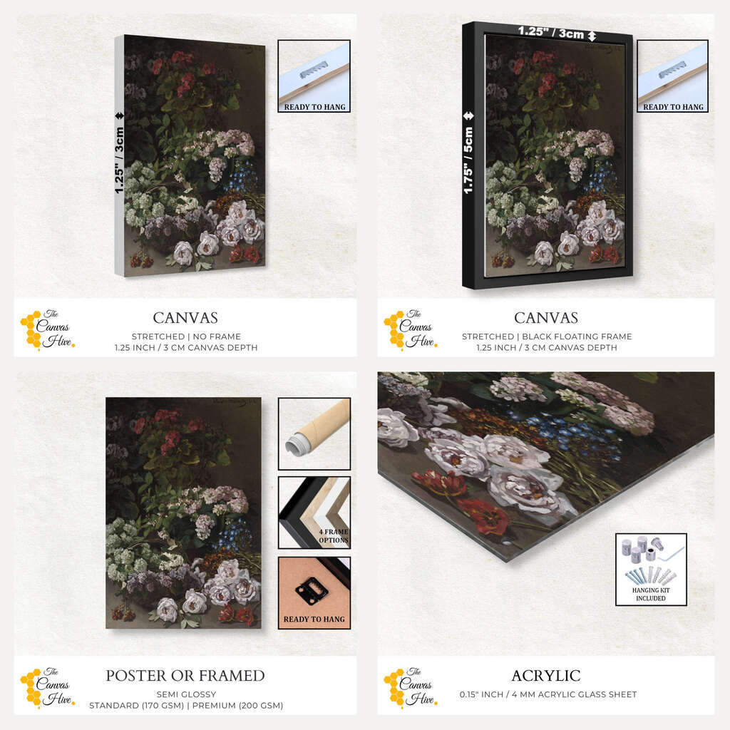Spring Flowers by Claude Monet | Claude Monet Wall Art Prints - The Canvas Hive