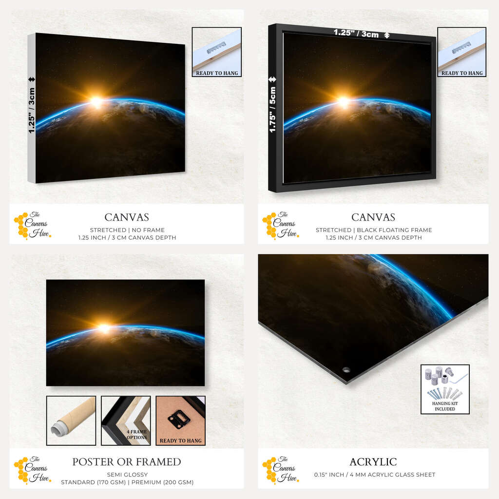 Sunrise Over Earth | Nature Wall Art Prints - The Canvas Hive