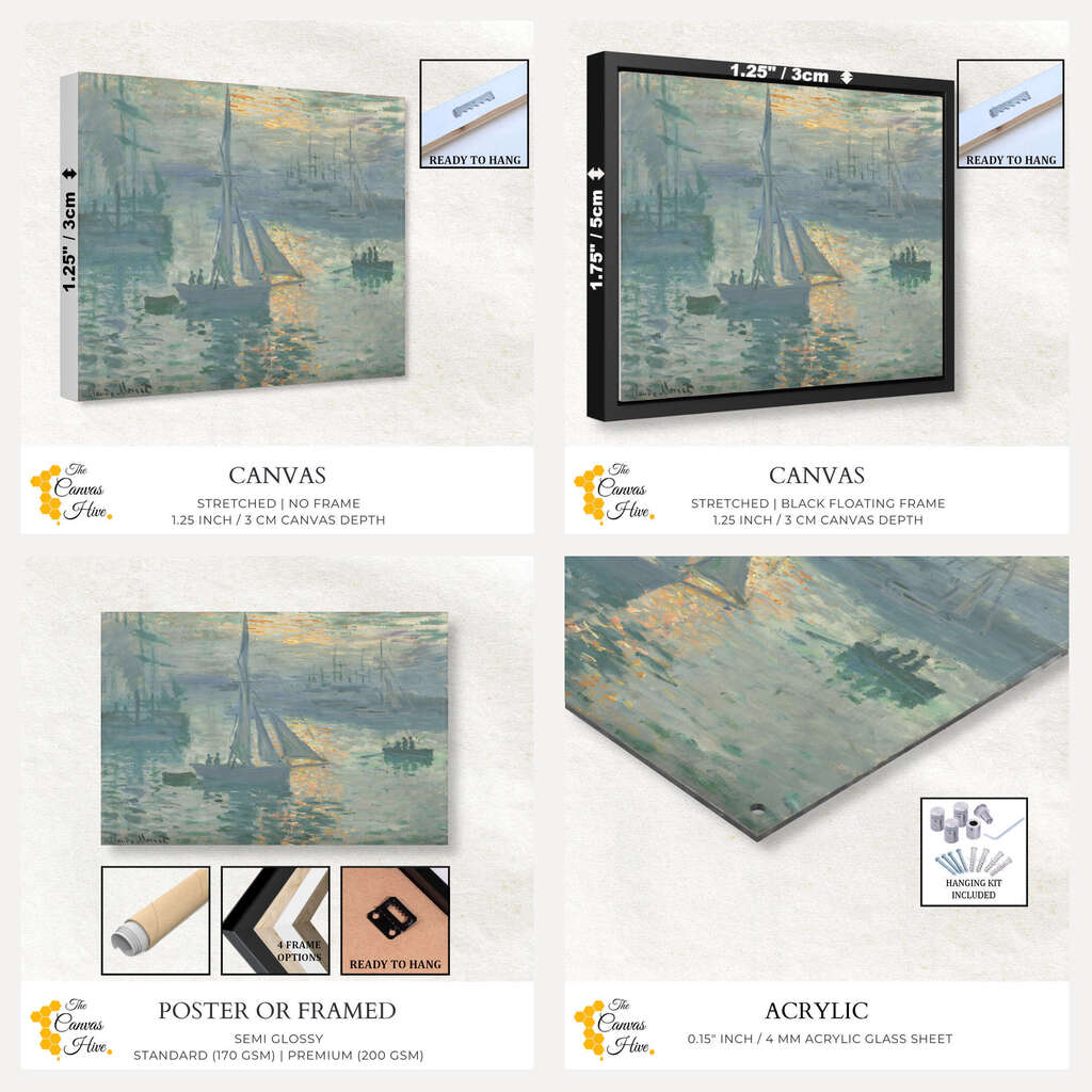 Sunrise by Claude Monet | Claude Monet Wall Art Prints - The Canvas Hive