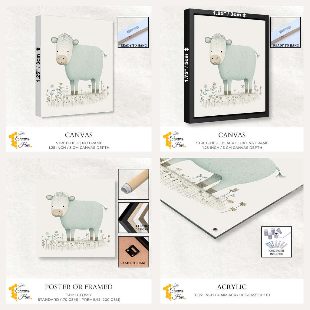 Sweet Cow Delight | Nursery Wall Art Prints - The Canvas Hive