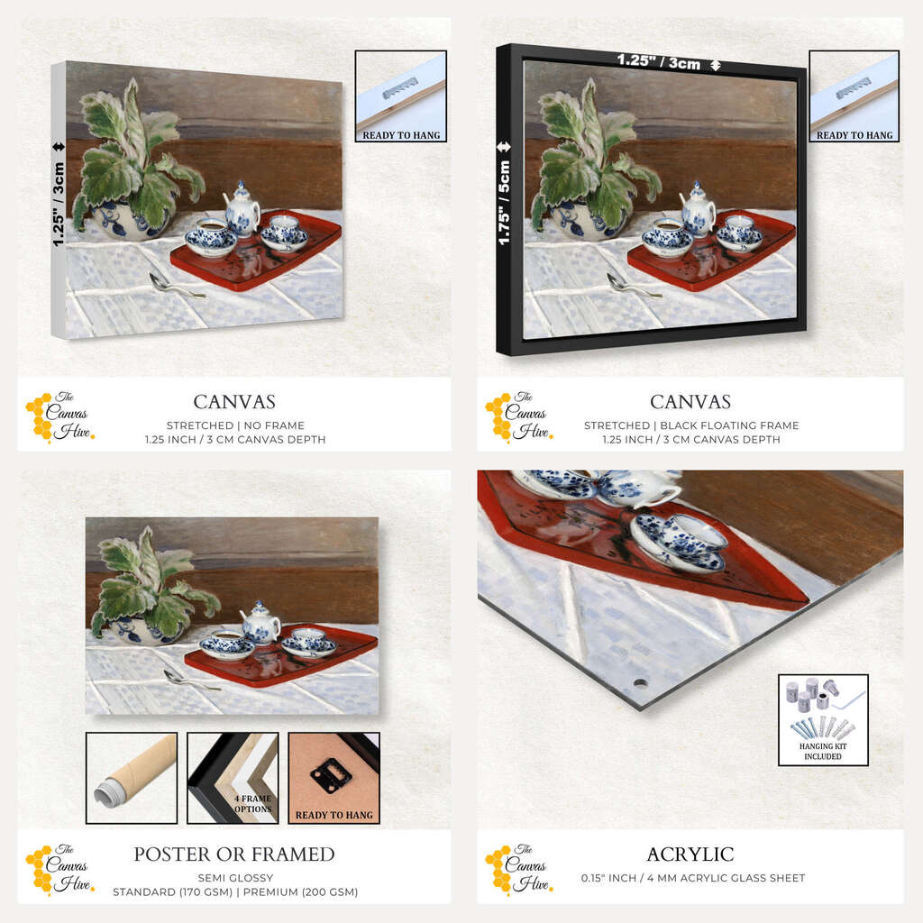 Tea Service by Claude Monet | Claude Monet Wall Art Prints - The Canvas Hive