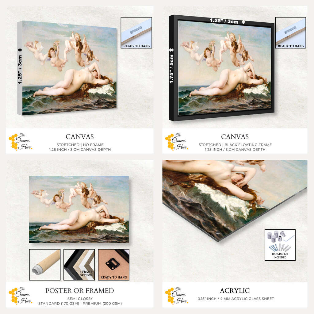 The Birth of Venus by Alexandre Cabanel. | Famous Paintings Wall Art Prints - The Canvas Hive