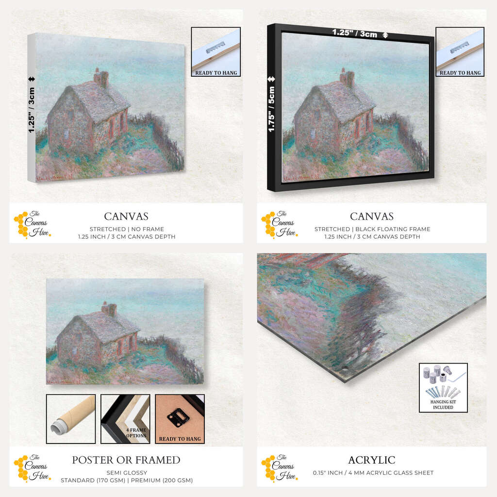 The Customs House at Varengeville by Claude Monet | Claude Monet Wall Art Prints - The Canvas Hive