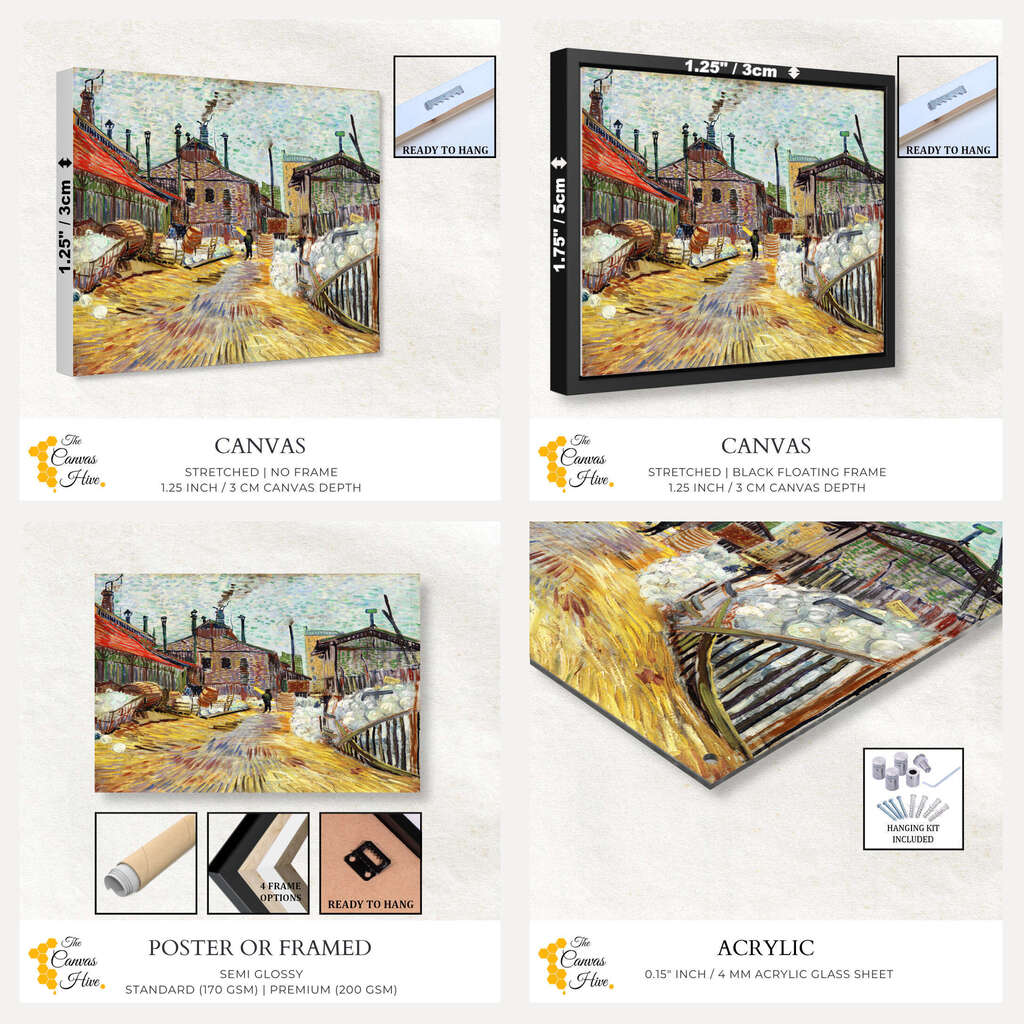 The Factory by Vincent Van Gogh | Vincent Van Gogh Wall Art Prints - The Canvas Hive
